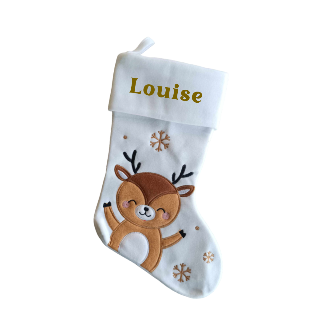 Chaussettes de Noël personnalisée CERF