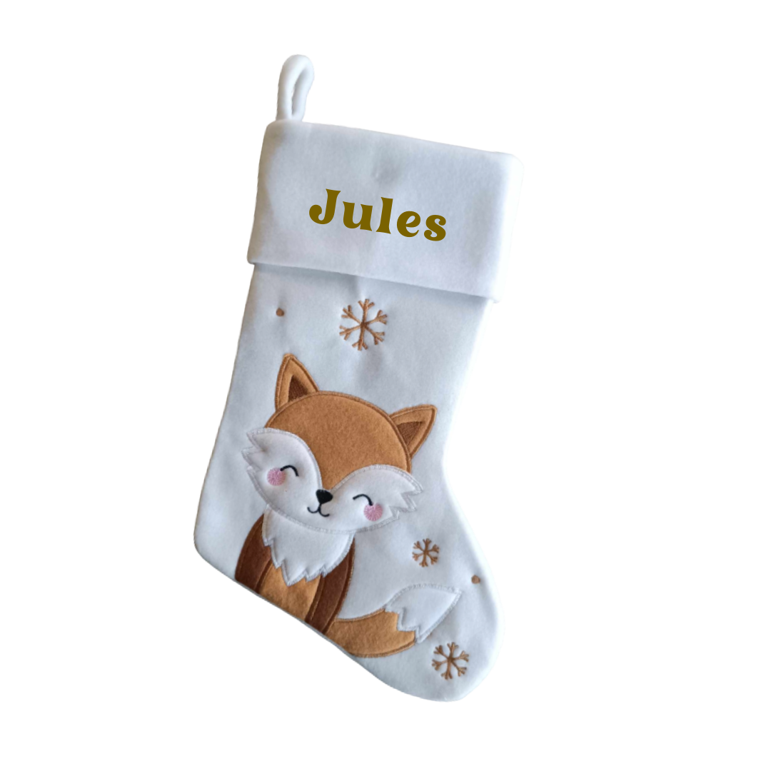 Chaussettes de Noël personnalisée RENARD