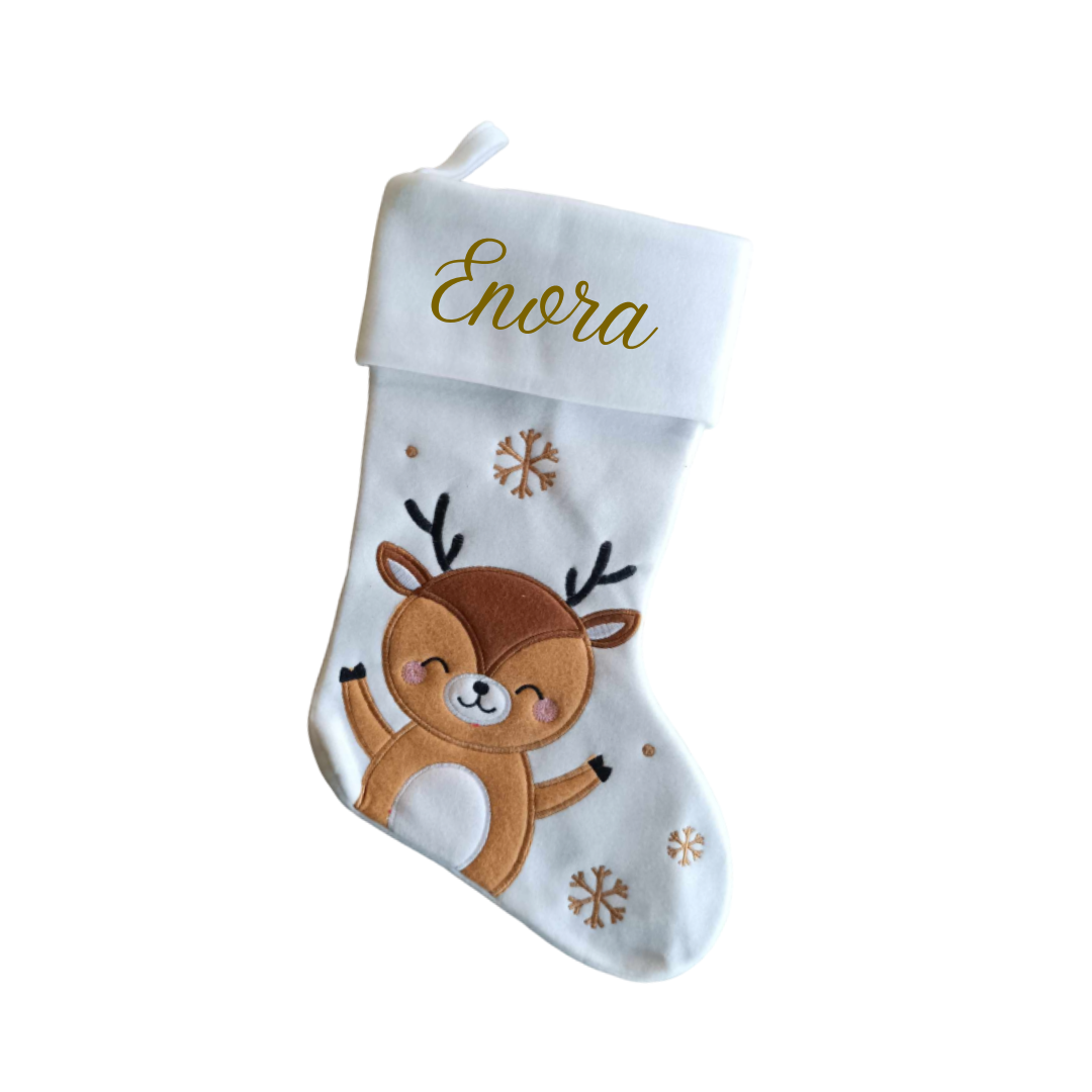 Chaussette de Noël personnalisée CERF
