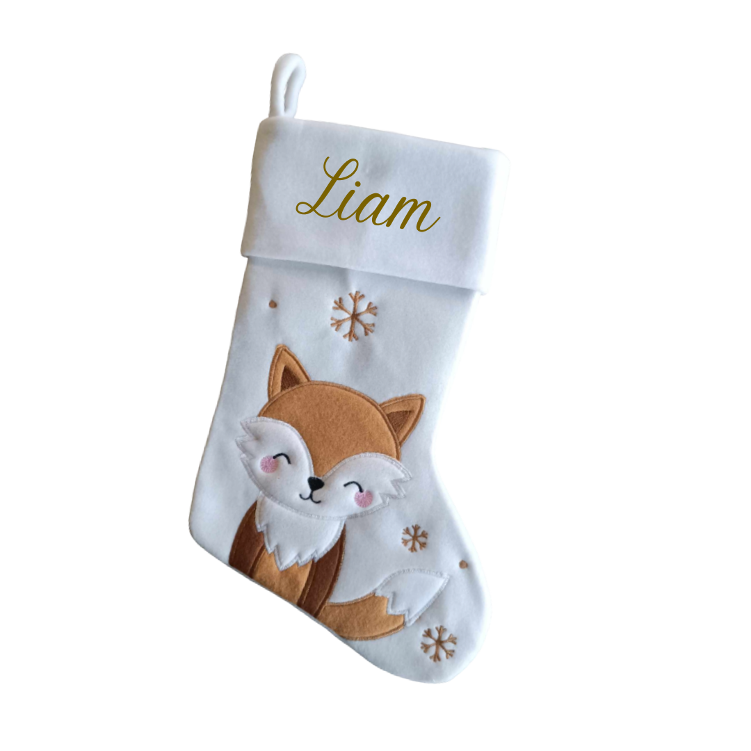 Chaussette de Noël personnalisée RENARD