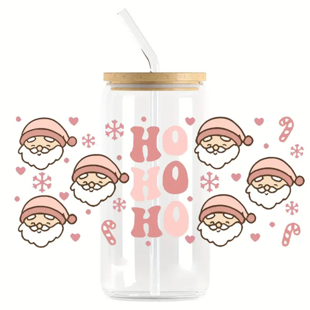 Gobelet en verre à paille HOHOHO