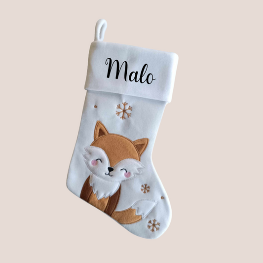 Chaussettes de Noël personnalisée RENARD