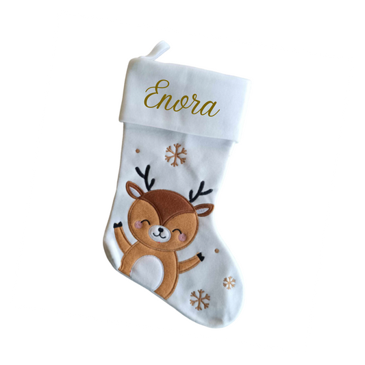 Chaussette de Noël personnalisée CERF