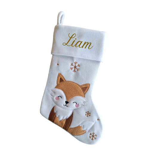 Chaussette de Noël personnalisée RENARD