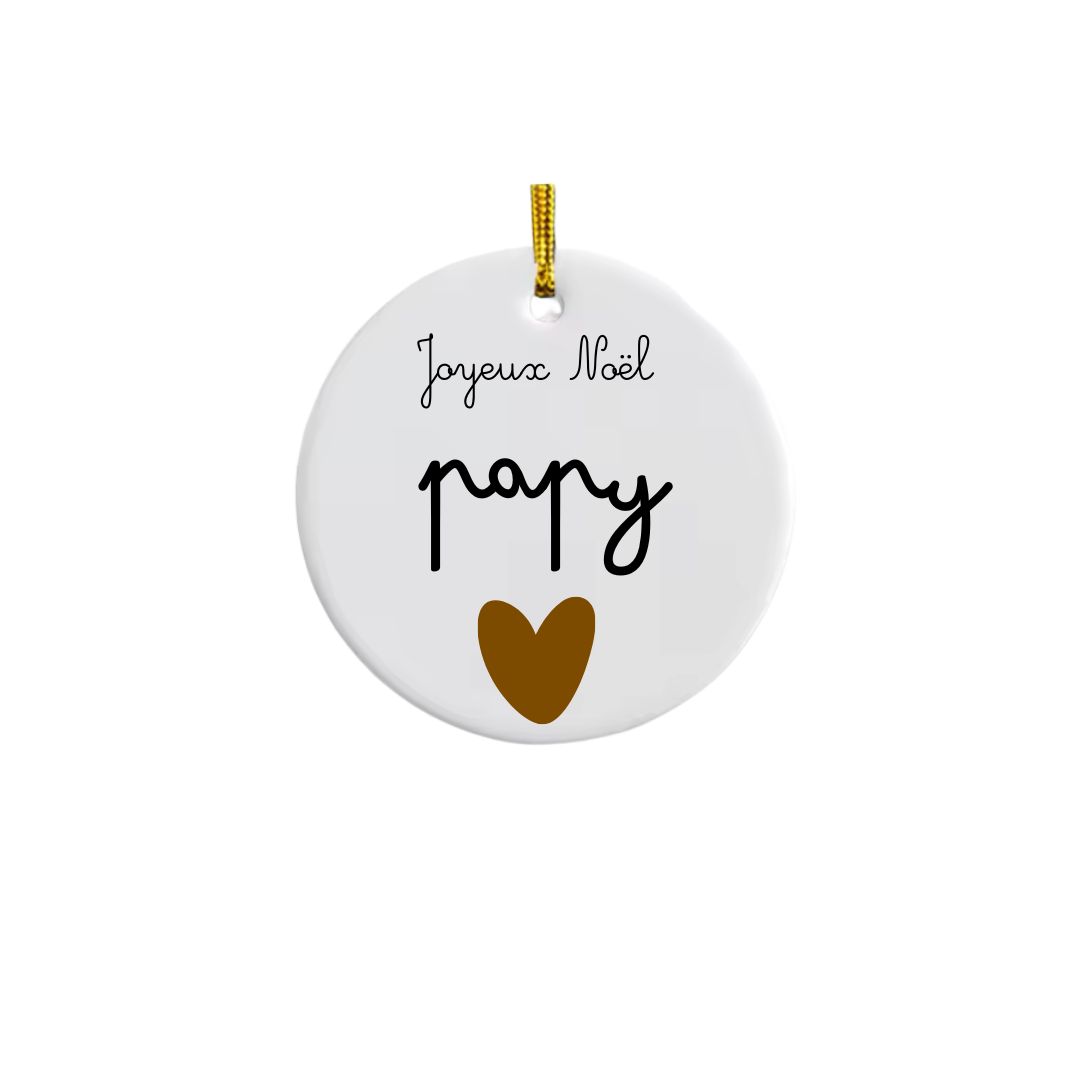 Boule de Noël céramique personnalisée