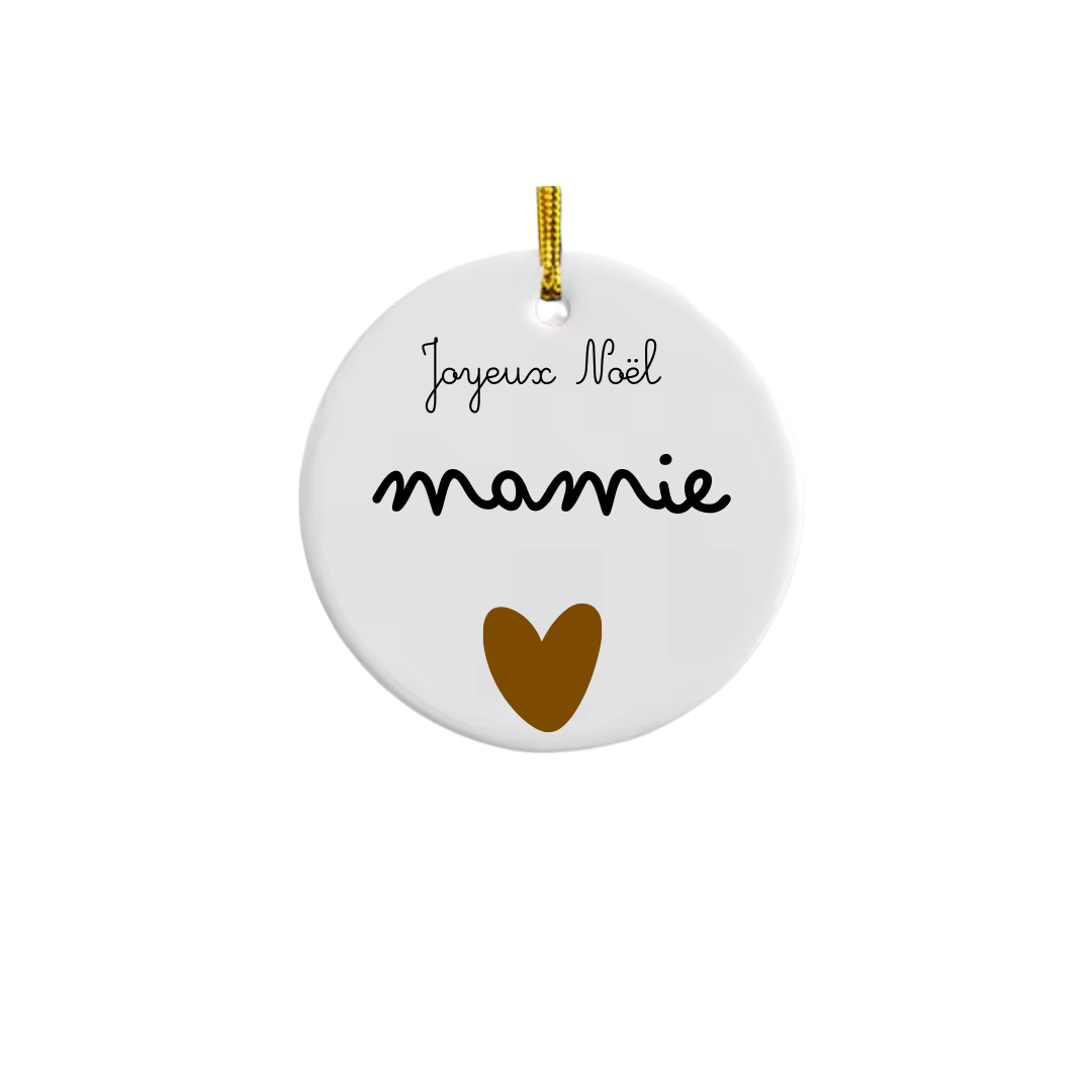 Boule de Noël céramique personnalisée