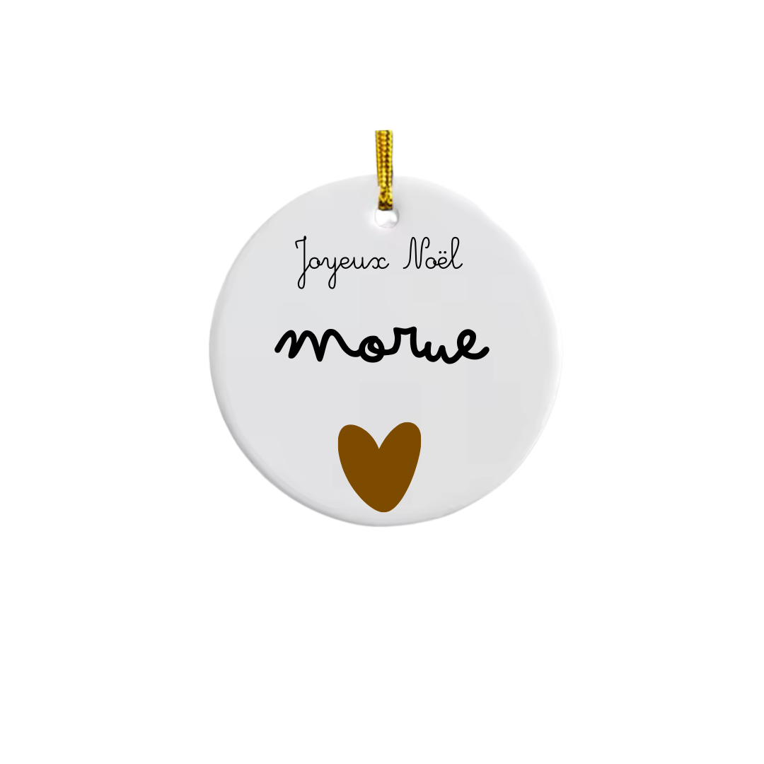 Boule de Noël céramique personnalisée