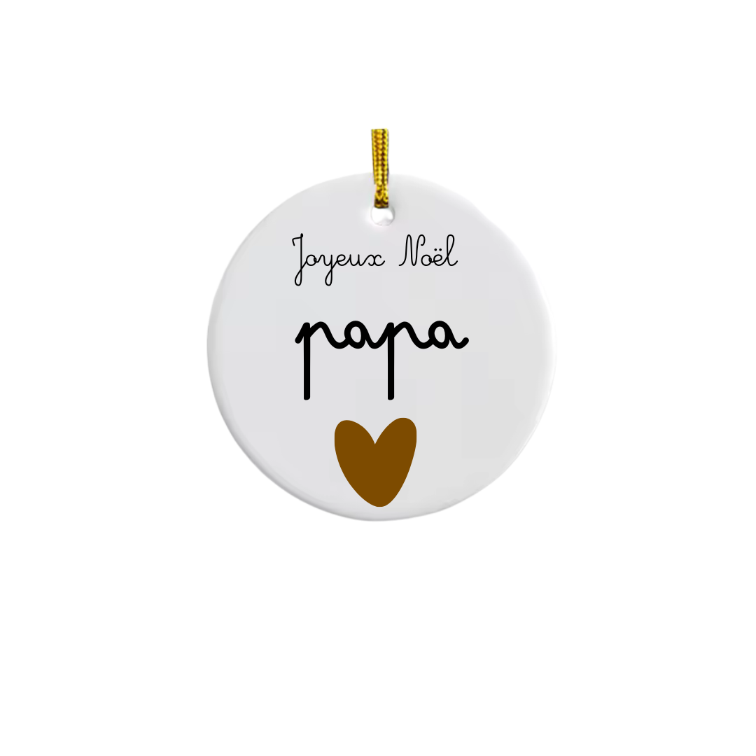 Boule de Noël céramique personnalisée
