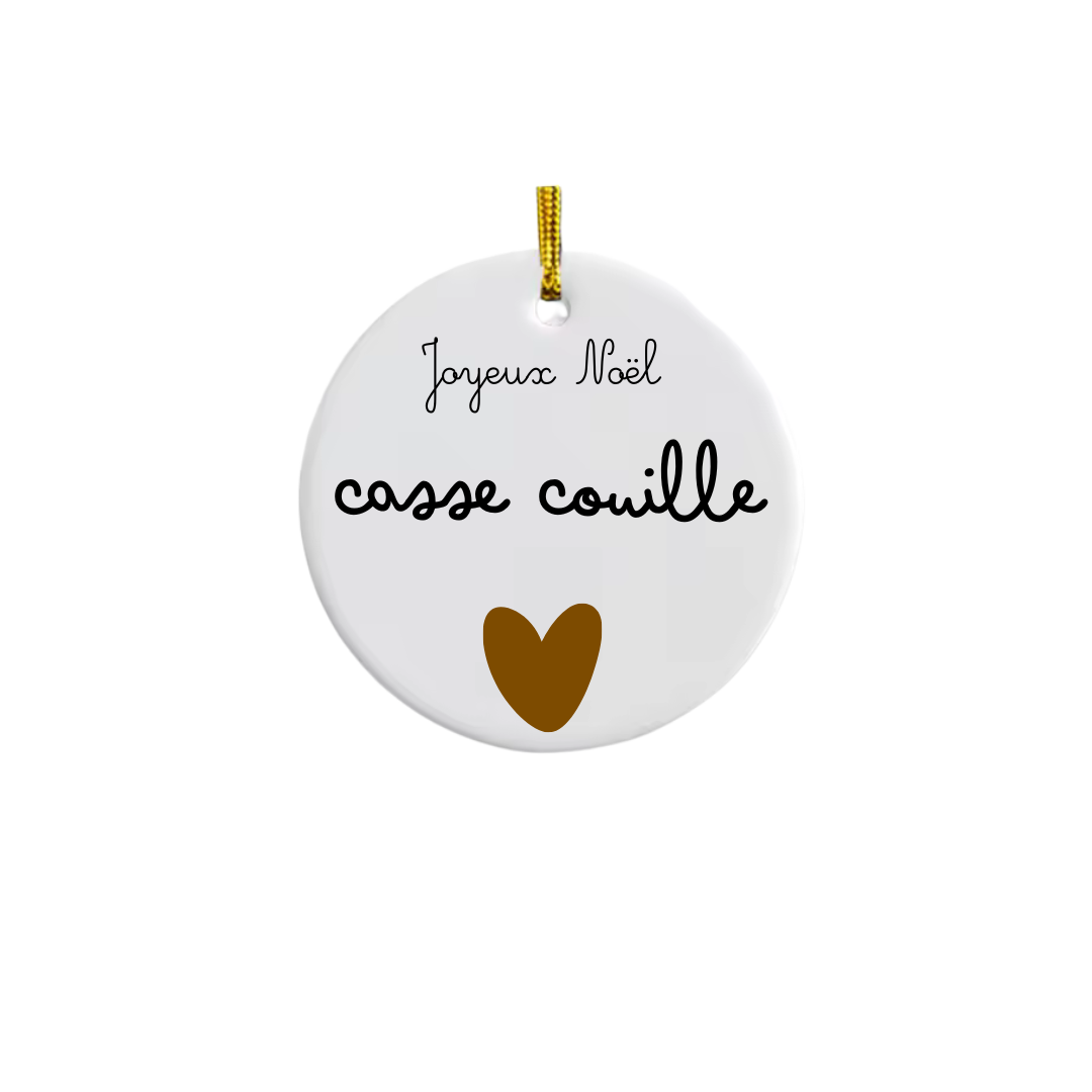 Boule de Noël céramique personnalisée