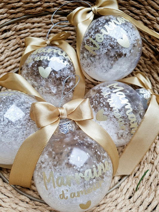 Boule de Noël à neige personnalisée